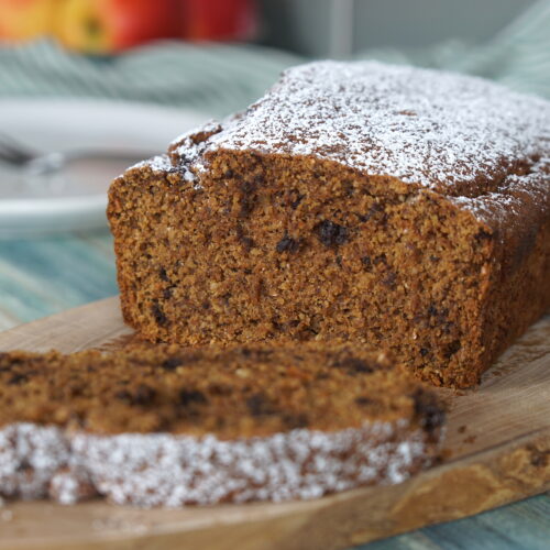 Vegan Gingerbread & Chocolate Chip Loaf Cake