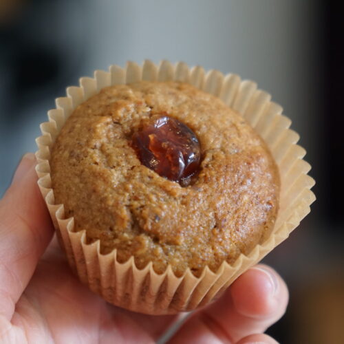 A Simple & Healthy Cherry Bakewell Muffin Recipe (Vegan)