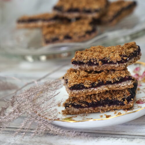 Apple & Blueberry Crumble Slices (Vegan)